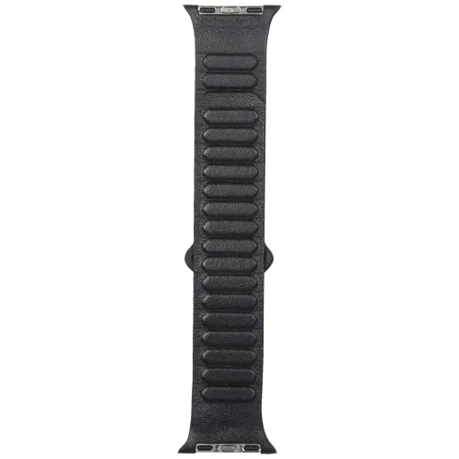 Audi Logós Valódi Bőr Mágneses Gyűrű Szíj Apple Watch 40 / 41 / 42 mm - Fekete - 2