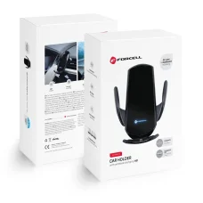 FORCELL autós tartó vezeték nélküli töltéssel automata érzékelővel + mágneses adapterekkel HS1 15W fekete