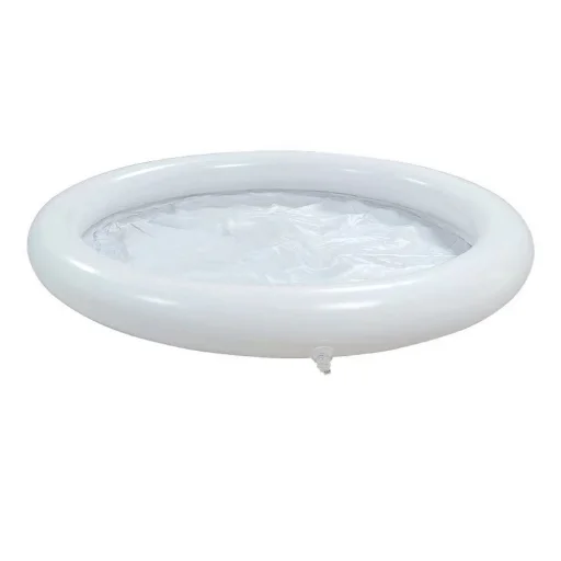 Összehajtható hordozható felfújható kád 75 x 75 cm fekete - 4