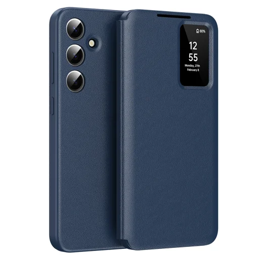  Samsung Galaxy A56 5G Kék Techsuit SmartView sorozat tok - 1