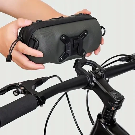 WILDMAN utazótáska kerékpár kormányra cipzárral 2L GD7X zöld - 3