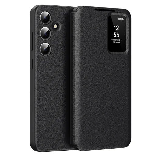  Techsuit - SmartView sorozat - Samsung Galaxy S25 - Fekete tok - 1