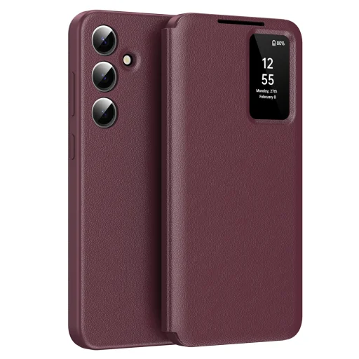  Techsuit - SmartView sorozat - Samsung Galaxy S24 FE - Piros tok - 1