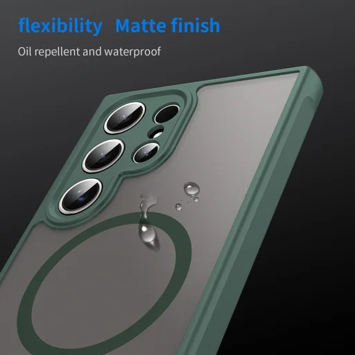  Samsung Galaxy S24 Ultra Zöld Techsuit HaloFrost II MagSafe tok - 6