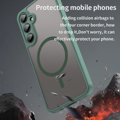  Techsuit - HaloFrost II MagSafe - Samsung Galaxy A55 5G - Zöld tok - 8