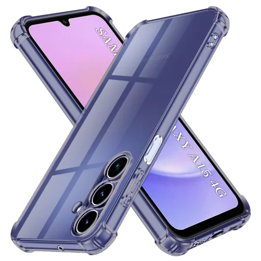  Techsuit - Ütésálló Átlátszó Szilikon - Samsung Galaxy A15 4G / A15 5G - Füst Fekete tok - 1