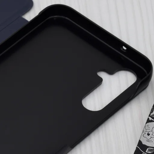  Techsuit - eFold sorozat - Samsung Galaxy A14 4G / A14 5G - Sötétkék tok - 3