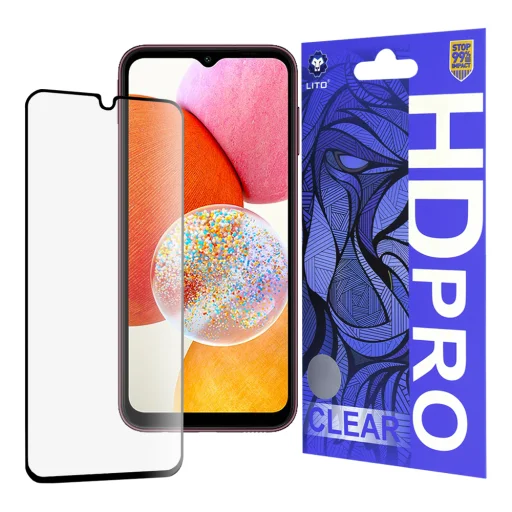  Lito - HD Pro Clear - Samsung Galaxy A14 4G / A14 5G - Fekete üvegfólia - 1