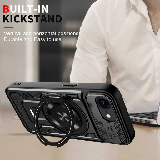 Techsuit - RuggedCam - iPhone 16e - Fekete tok - 3