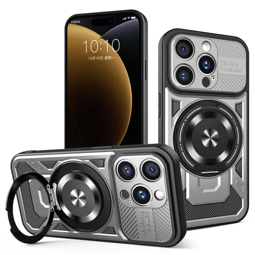 Techsuit - RuggedCam - iPhone 15 Pro Max - Szürke tok - 1