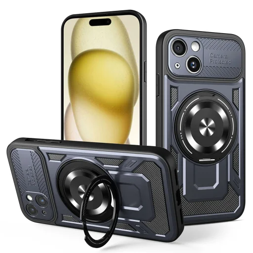  Techsuit - StrapabíróKamera - iPhone 15 - Kék tok - 1