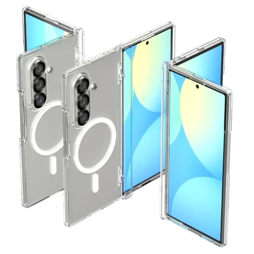  Samsung Galaxy Z Fold 7 Átlátszó/fehér Spigen Ultra Hybrid Pro Mag Magsafe tok - 2