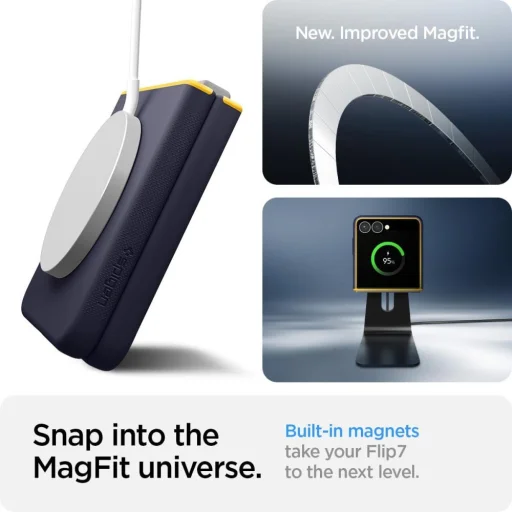  Samsung Galaxy Z Flip 7 KÉK ÁFONYA TENGERI Spigen Nano Pop Mag Magsafe tok - 3