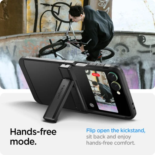  Samsung Galaxy Z Flip 7 Fekete Spigen Tough Armor Pro Mag Magsafe tok - 47