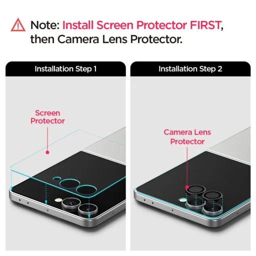  Samsung Galaxy Z Flip 7 fekete üvegfólia Spigen Optik Pro Hd Glas.tr ”Ez Fit” kamera védő 2 csomag - 7