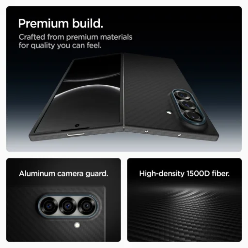  Galaxy Z Fold 7 Fekete Spigen Airskin Aramid tok - 3