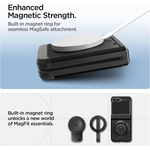  Galaxy Z Flip 6 / 7 fekete Spigen Tough Armor Pro Mag Magsafe tok - 3