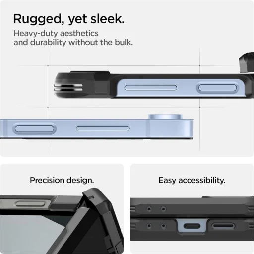  Galaxy Z Flip 6 / 7 fekete Spigen Tough Armor Pro Mag Magsafe tok - 5