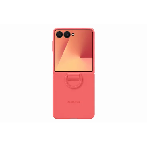  Samsung Galaxy Z Flip 7 Piros Szilikon Tok Gyűrűvel EF-PF766TRE - 5