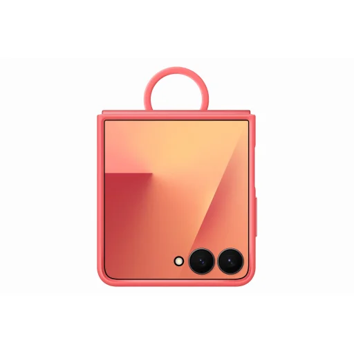  Samsung Galaxy Z Flip 7 Piros Szilikon Tok Gyűrűvel EF-PF766TRE - 1