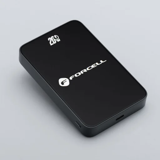 FORCELL F-ENERGY F10K8 Extra Vékony powerbank MagSafe PD3.0 QC4.0 kompatibilis 15W 10000 mAh fekete - 5