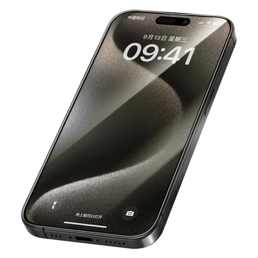 Benks edzett üveg Arc Shield teljes lefedettségű üvegfólia iPhone 15 Pro fekete üvegfólia - 1