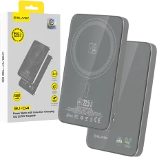 Blavec Power Bank 5000mAh BJ-04 Ultra Slim 7,8mm - Type C - 22,5W mágneses Magsafe 3 az 1-ben (PBBJ04-MC5G) szürke
