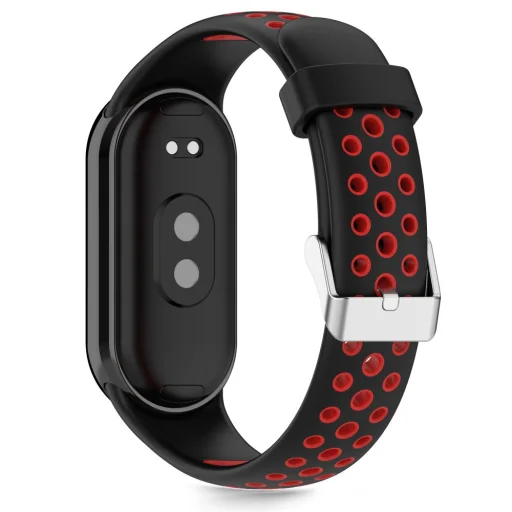 Tech-protect Iconband Air Xiaomi Smart Band 8 / 9 / 10 / NFC Fekete/Piros szíj - 2