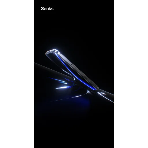 Benks edzett üveg Glass Warrior zafír bevonattal (LS65) iPhone 16 Pro Max fekete (vékony él) üvegfólia - 5