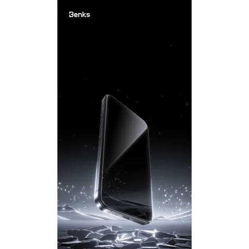 Benks edzett üveg Glass Warrior zafír bevonattal (LS65) iPhone 16 Pro Max fekete (vékony él) üvegfólia - 9