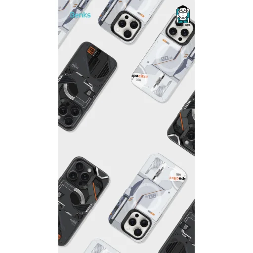  iPhone 14 Pro Fehér Benks Magnetic Mecha Series tok - 2