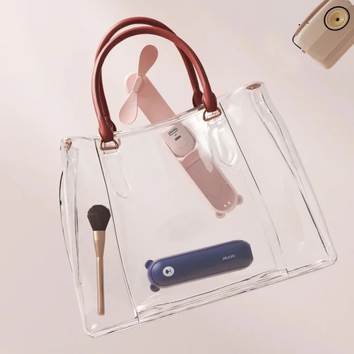 Jisulife Kézi Ventilátor Life8 Mini Hordozható USB Ventilátor Power Bankkal és Zseblámpával - Kék - 3