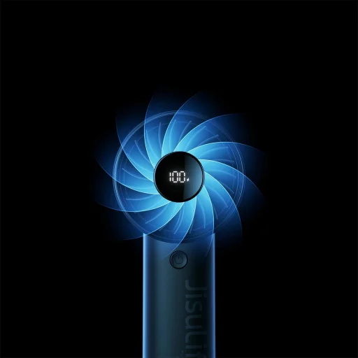 Jisulife Kézi Ventilátor Life4 5000mAh Hordozható USB Ventilátor - Fekete - 8