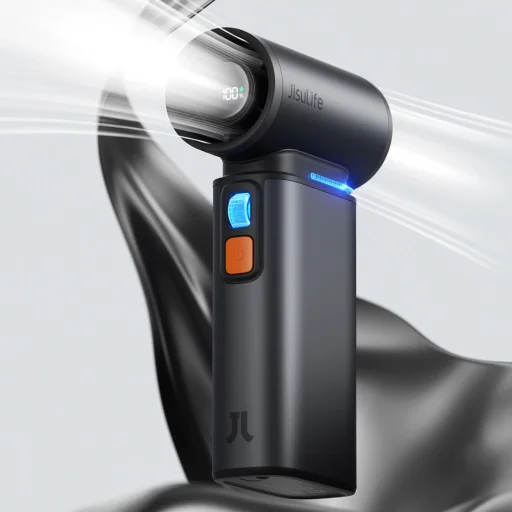 Jisulife Kézi Ventilátor Ultra1 FA55 Hordozható USB Ventilátor - Sötétszürke - 7