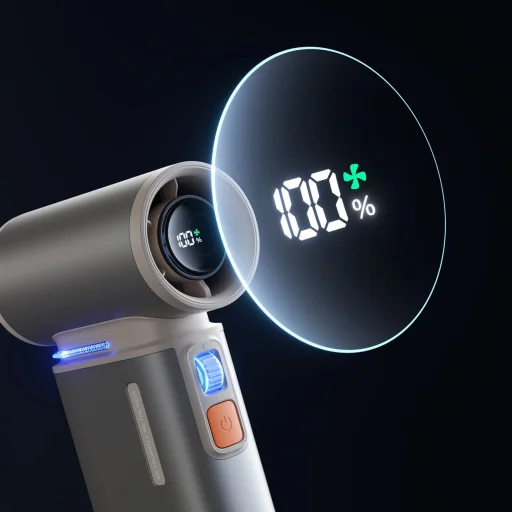 Jisulife Kézi Ventilátor Ultra1 FA55 Hordozható USB Ventilátor - Sötétszürke - 9