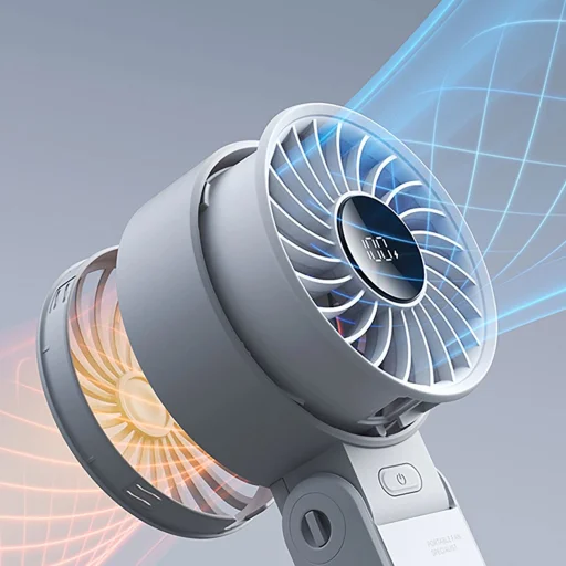 Jisulife Kézi Ventilátor Life7 5000mAh Hordozható USB Ventilátor - Szürke - 16