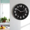 Home AWC250BK fali óra, üveg előlap, kontrasztos, jól leolvasható számlap, 1xAA elem tápellátás, átmérő 250mm thumbnail