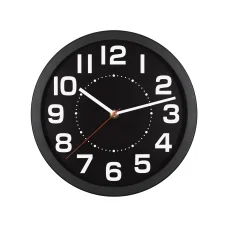 Home AWC250BK fali óra, üveg előlap, kontrasztos, jól leolvasható számlap, 1xAA elem tápellátás, átmérő 250mm