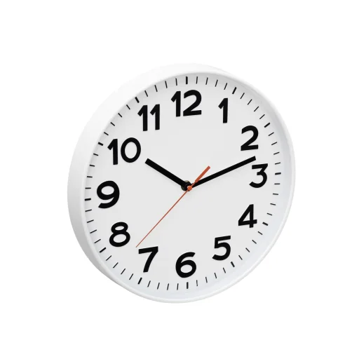 Home AWC300WH fali óra, üveg előlap, kontrasztos, jól leolvasható számlap, 1xAA elem tápellátás, átmérő 300mm - 1