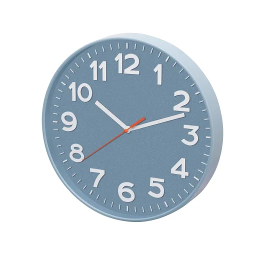 HOME AWC300BL Fali óra, üveg előlap, kontrasztos, jól leolvasható számlap, 1xAA elem tápellátás, átmérő 300mm - 1