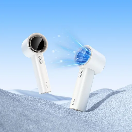 HOCO nagy sebességű kézi ventilátor HX64 fehér - 8