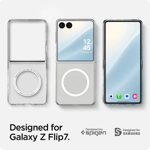 Galaxy Z Flip 7 Kristálytiszta/fehér Spigen Airskin Mag Magsafe tok - 14
