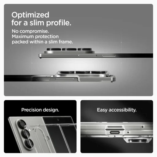  Samsung Galaxy Z Fold 7 Kristálytiszta/Fehér Spigen Airskin Mag Magsafe tok - 7