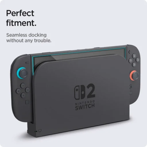 Spigen Glas.tr "ez Fit" 2-pack Nintendo Switch 2 átlátszó üvegfólia - 10