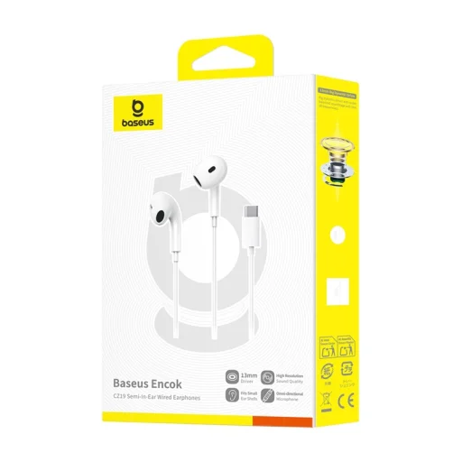 Vezetékes fülhallgató Encok CZ19 Hold Fehér - 6