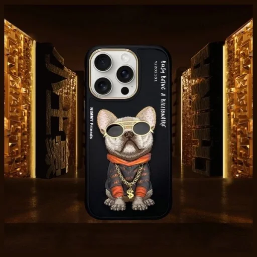 Nimmy Glasses Cool Dog iPhone 16 Pro Max tok - Fekete - 8