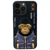 Nimmy Cool&amp;Cute 2.0 Monkey tok iPhone 15 Pro - Fekete thumbnail