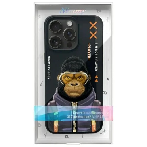 Nimmy Cool&amp;Cute 2.0 Monkey tok iPhone 15 Pro - Fekete - 9