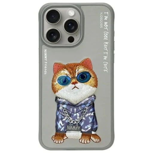 Nimmy Glasses Cool Cat tok iPhone 15 Pro Max - Szürke - 1