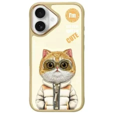 Nimmy Cool&amp;Cute 2.0 Macska Tok iPhone 16 - Zöld tok